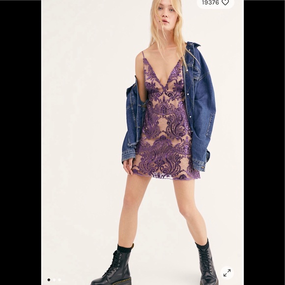 Free People Night Shimmer Sequined Mini Dress NWT - Picture 4 of 6